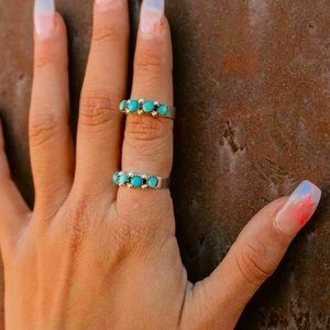Blue and Green Turquoise Ring